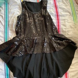 kids black sequin tank top